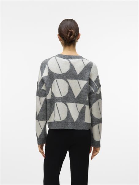 VMLOVE LS O-NECK PULLOVER BOO medium grey melange