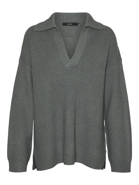 VMLUNA LS V-NECK LONG PULLOVER GA BOO balsam green
