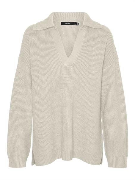 VMLUNA LS V-NECK LONG PULLOVER GA BOO birch