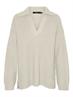 VMLUNA LS V-NECK LONG PULLOVER GA BOO birch