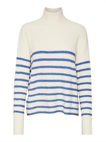 VMMARINA LS HIGHNK LONG PULLOVER GA BOO birch-w. beaucoup blue stripes