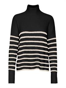 VMMARINA LS HIGHNK LONG PULLOVER GA BOO black-w. birch