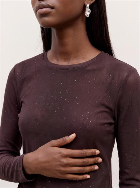 VMMATHILDE LS O-NECK TOP JRS chocolate torte