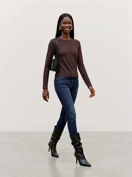VMMATHILDE LS O-NECK TOP JRS chocolate torte