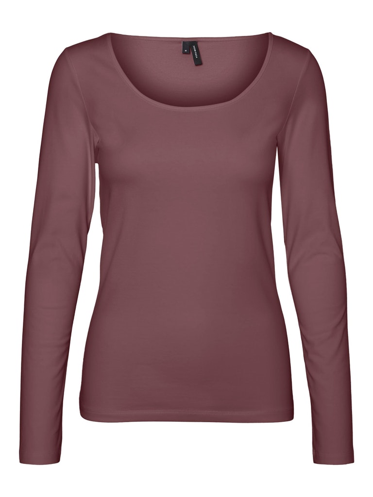 Vero Moda Damen Langarmshirt 10228809 Rose Brown - jeans größe