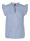 VMMAY S/L LACE TOP WVN SB6 GA cashmere blue