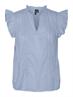 VMMAY S/L LACE TOP WVN SB6 GA cashmere blue