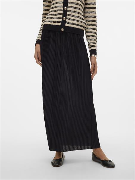 VMMILLE PLISSE MAXI SKIRT GA JRS black