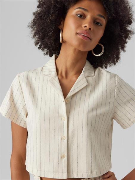 VMMINASAJA SS CROPPED SHIRT oatmeal