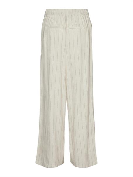 VMMINDY MW WIDE PINSTRIPE LINEN PANT oatmeal