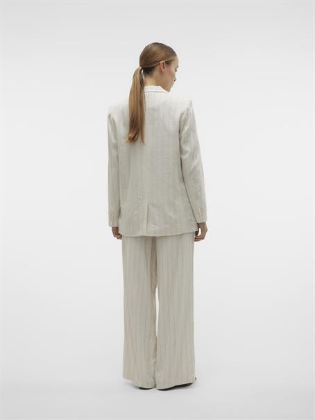 VMMINDY MW WIDE PINSTRIPE LINEN PANT oatmeal
