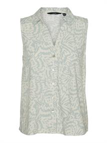 VMMYMILO LIN SL V-NECK SHIRT WVN GA BOO silt green