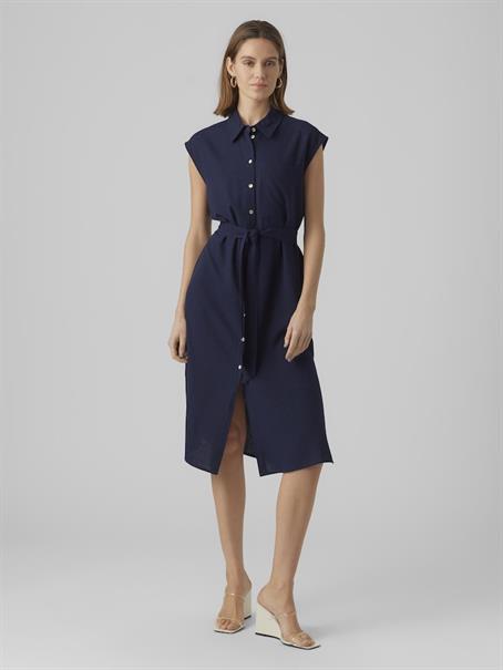 VMMYMILO SL CALF SHIRT DRESS WVN GA navy blazer