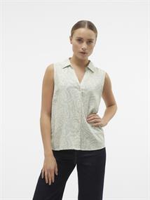 VMMYMILO SL V-NECK SHIRT WVN GA BOO silt green