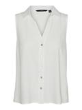 VMMYMILO SL V-NECK SHIRT WVN GA BOO snow white