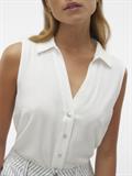 VMMYMILO SL V-NECK SHIRT WVN GA BOO snow white