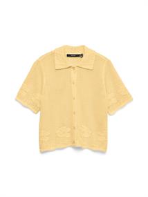 VMMYSTIC BEACH 2/4 POLONECK CARDIGAN golden haze