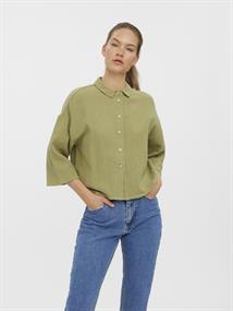 VMNATALI 3/4 CROP SHIRT WVN sage