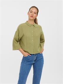 VMNATALI 3/4 CROP SHIRT WVN sage