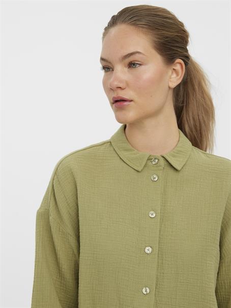 VMNATALI 3/4 CROP SHIRT WVN sage
