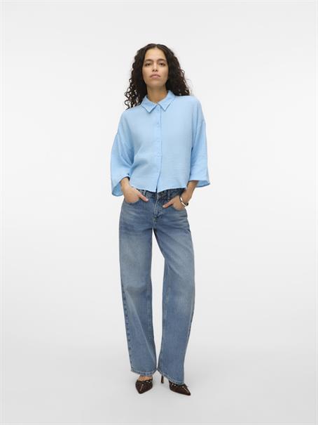 VMNATALI CROP SHIRT WVN GA NOOS airy blue
