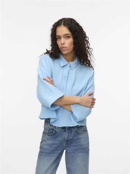 VMNATALI CROP SHIRT WVN GA NOOS airy blue