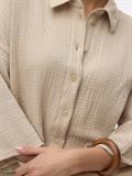 VMNATALI CROP SHIRT WVN GA NOOS silver lining