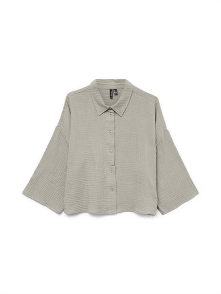 VMNATALI CROP SHIRT WVN GA NOOS silver lining