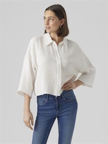 VMNATALI CROP SHIRT WVN GA NOOS snow white