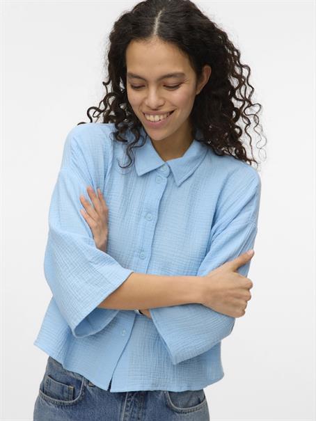 VMNATALI CROP SHIRT WVN NOOS airy blue