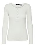 VMNATASHA LS PLACKET TOP NOOS snow white
