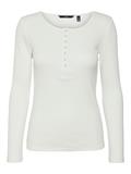 VMNATASHA LS PLACKET TOP NOOS snow white