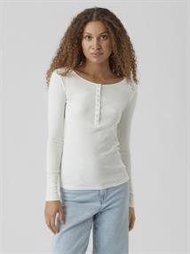 VMNATASHA LS PLACKET TOP NOOS snow white