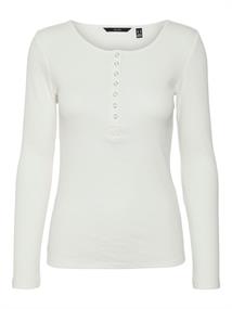 VMNATASHA LS PLACKET TOP NOOS snow white