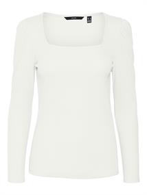 VMNATASHA LS PUFF SQUARE NECK TOP NOOS bright white