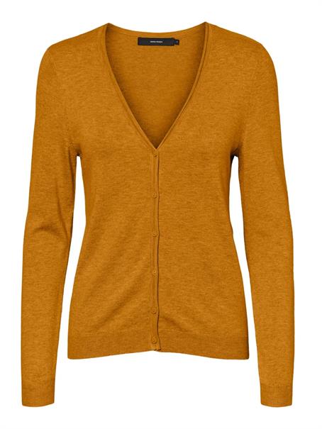 VMNELLIE GLORY LS V-NECK CARDIGAN COLOR buckthorn brown