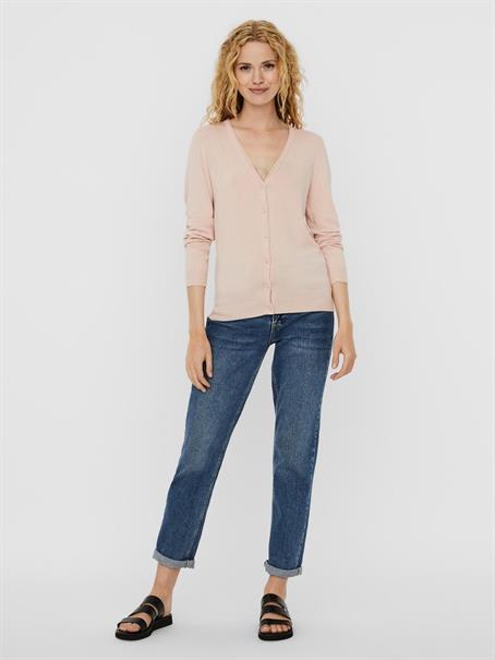 VMNELLIE GLORY LS V-NECK CARDIGAN COLOR sepia rose