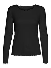 VMNEWAVA L/S O-NECK BABY LOCK TOP EXP black