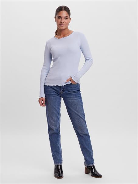 VMNEWAVA L/S O-NECK BABY LOCK TOP EXP cashmere blue