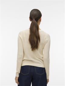 VMNEWLEX POINTELLE LS O-N CARDIGAN birch