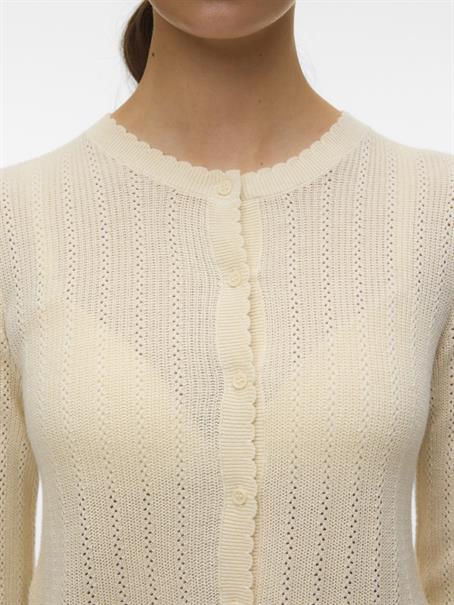 VMNEWLEX POINTELLE LS O-N CARDIGAN birch