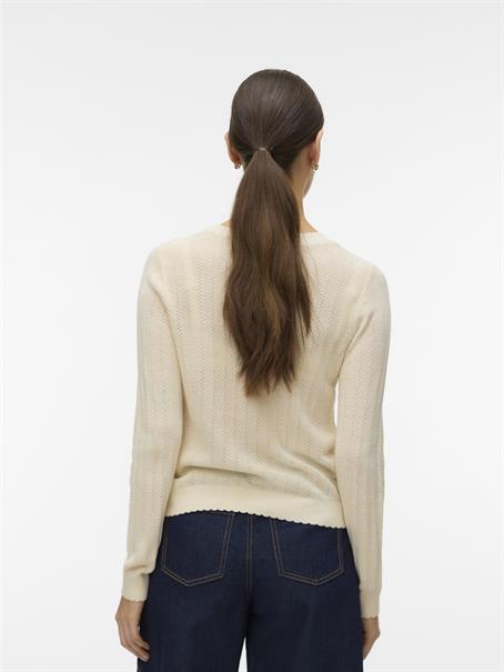 VMNEWLEX POINTELLE LS O-N CARDIGAN birch