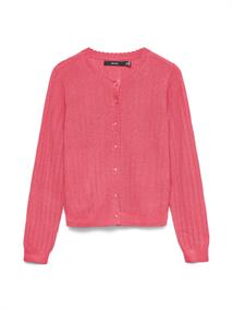 VMNEWLEX POINTELLE LS O-N CARDIGAN coral paradise