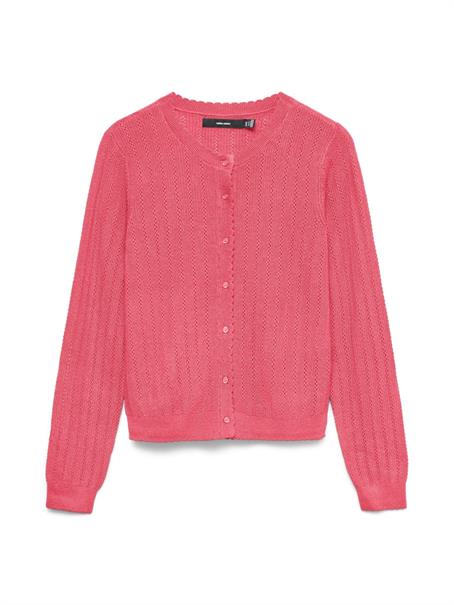 VMNEWLEX POINTELLE LS O-N CARDIGAN coral paradise