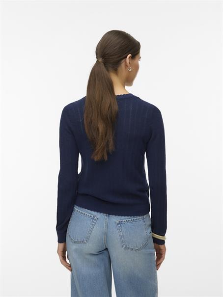 VMNEWLEX POINTELLE LS O-N CARDIGAN navy blazer
