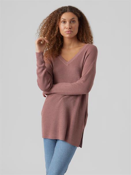 VMNEWLEXSUN LS LONG V-NECK PULLOVER NOOS nostalgia rose