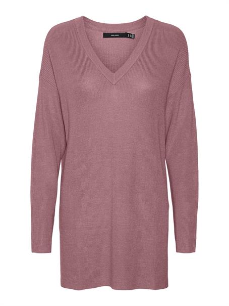 VMNEWLEXSUN LS LONG V-NECK PULLOVER nostalgia rose