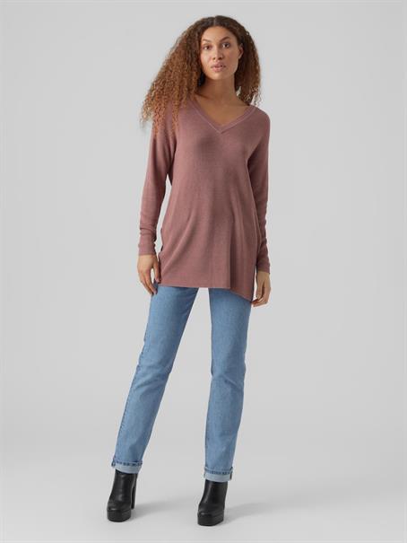 VMNEWLEXSUN LS LONG V-NECK PULLOVER nostalgia rose