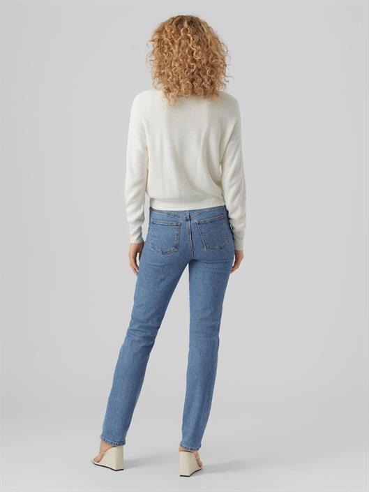 vmnewlexsun-ls-short-v-neck-car-ga-noos-snow-white