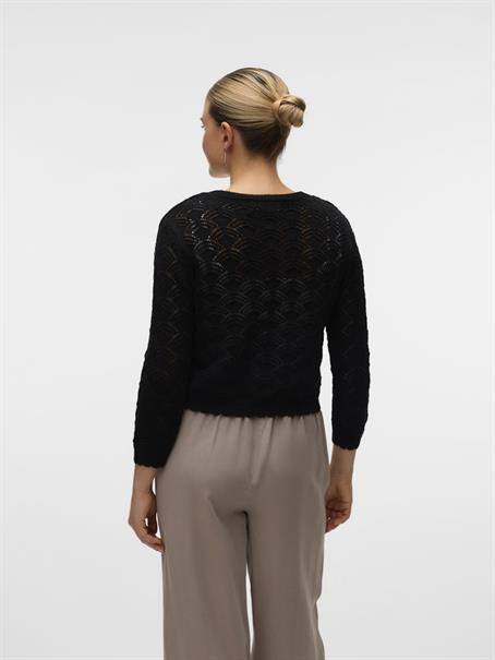 VMNEWVERENA 3/4 V-NECK CARDIGAN BOO black